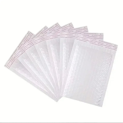 10/50pcs Composite Pearlescent Film Bubble Bag White Garment Packaging Express Bag Thickened Envelope Foam Waterproof Bubble Bag