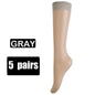 5pair=10pcs Women Ultra-thin Nylon Stockings Transparent Elasticity Ladies Knee Socks High Quality Long Socks for Girls Stocking