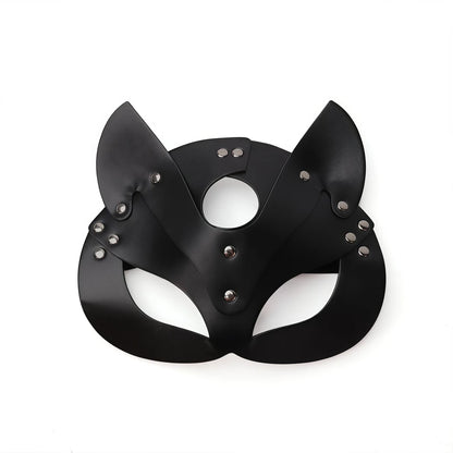 Gothic Leather Cat Mask Body Harness Set Women Erotic Bondage Lingerie BDSM Fetish Masquerade Cosplay Party Costume Accessories