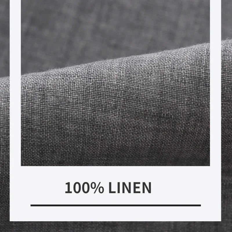 Summer New Pure Linen Casual Slim Pants for Men Clothing Thin Breathable Streetwear Men Trousers EC1335