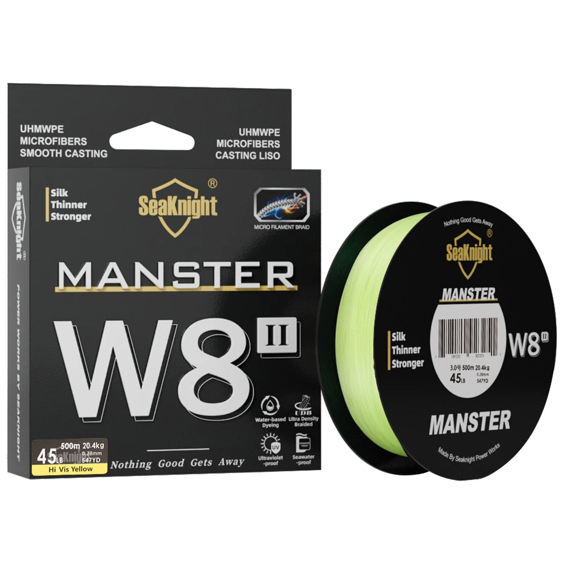 SeaKnight Brand W8 II Series 500M 8 Strands Fishing Line Advanced Braided PE Line anti-UV Seawater proof coating Fishing Line