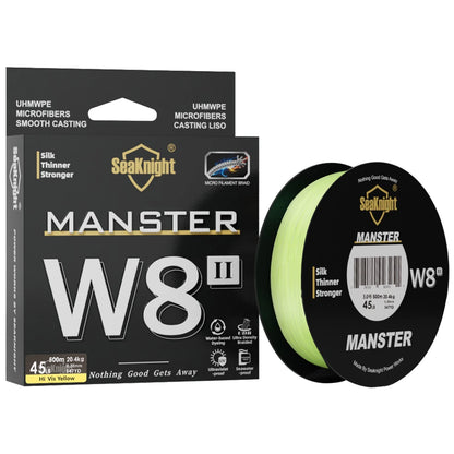 SeaKnight Brand W8 II Series 500M 8 Strands Fishing Line Advanced Braided PE Line anti-UV Seawater proof coating Fishing Line