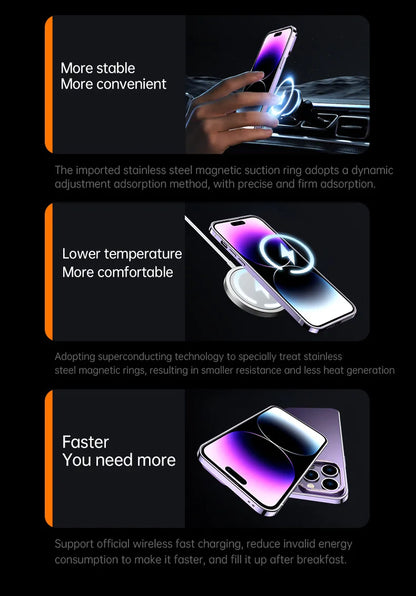 For iphone 16 15 Pro Max Case Raw Titanium Magnetic MagSafe wireless charge Metal frosting Original color protective back cover