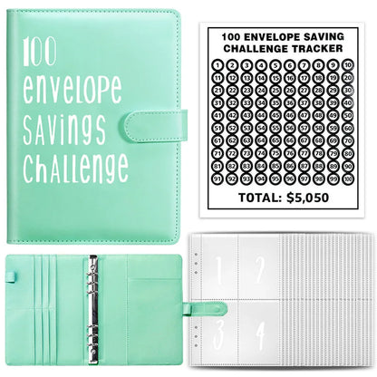 Save Savings Challenges Loose-Leaf Binder Budget Binder with Cash Envelopes Money Organizer System 100 Envelope Challenge Binder