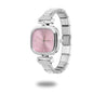Fashion High Quality Men Women's Stainless Steel Square Round Shiny Zircon Watch Bracelet For Friend Birthday DIY Jewelry Gift