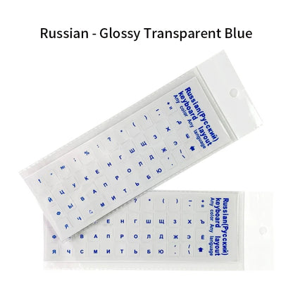 Universal Russian Transparent Keyboard Stickers for Laptop Letters Keyboard Cover for Notebook Computer PC Dust Protection