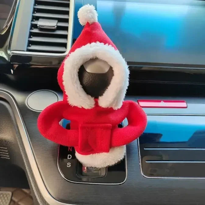 Car Hoodie Handle Shark Cute Hoodie Car Gear Shift Knob Cover Short Plush Manual Handle Gear Auto Interior Accessories