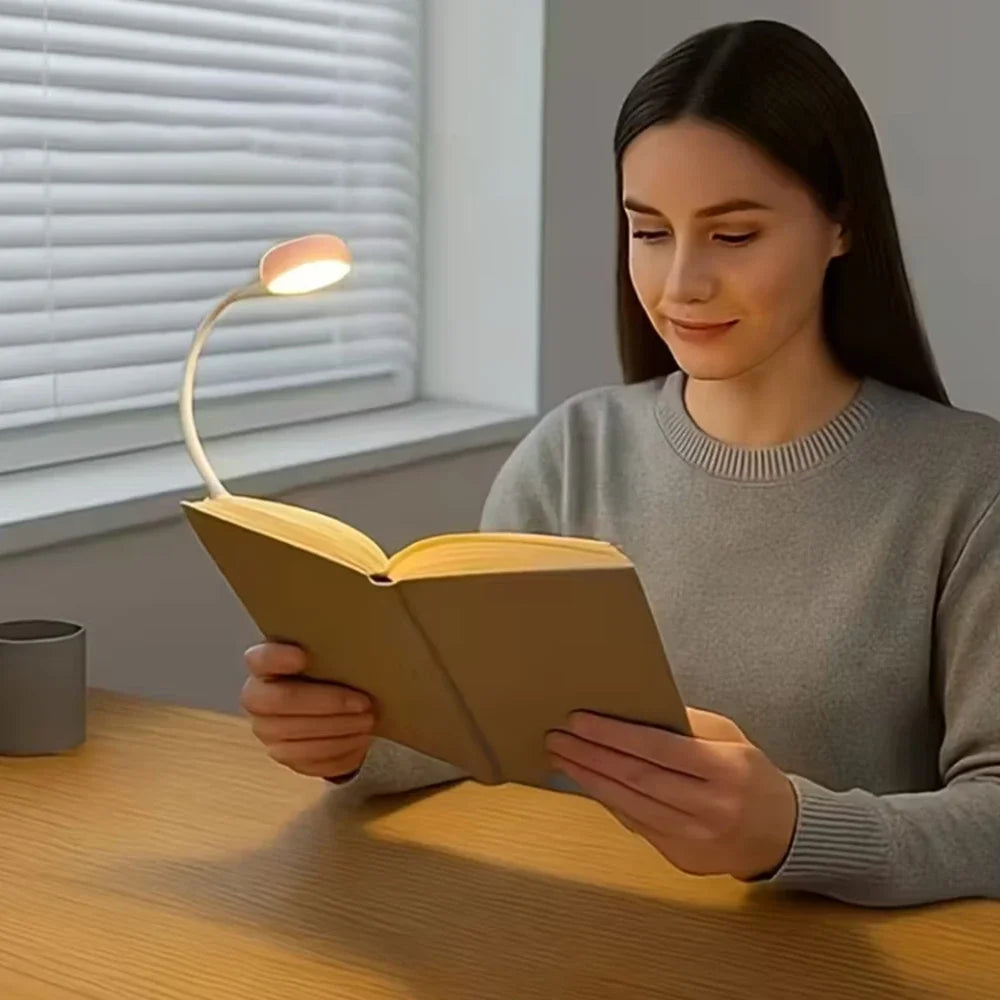 USB Reading Light, 3 Color Modes Adjustable Eye Protection LED Book Light for Bedside, Portable Office Study Night Lamp,
