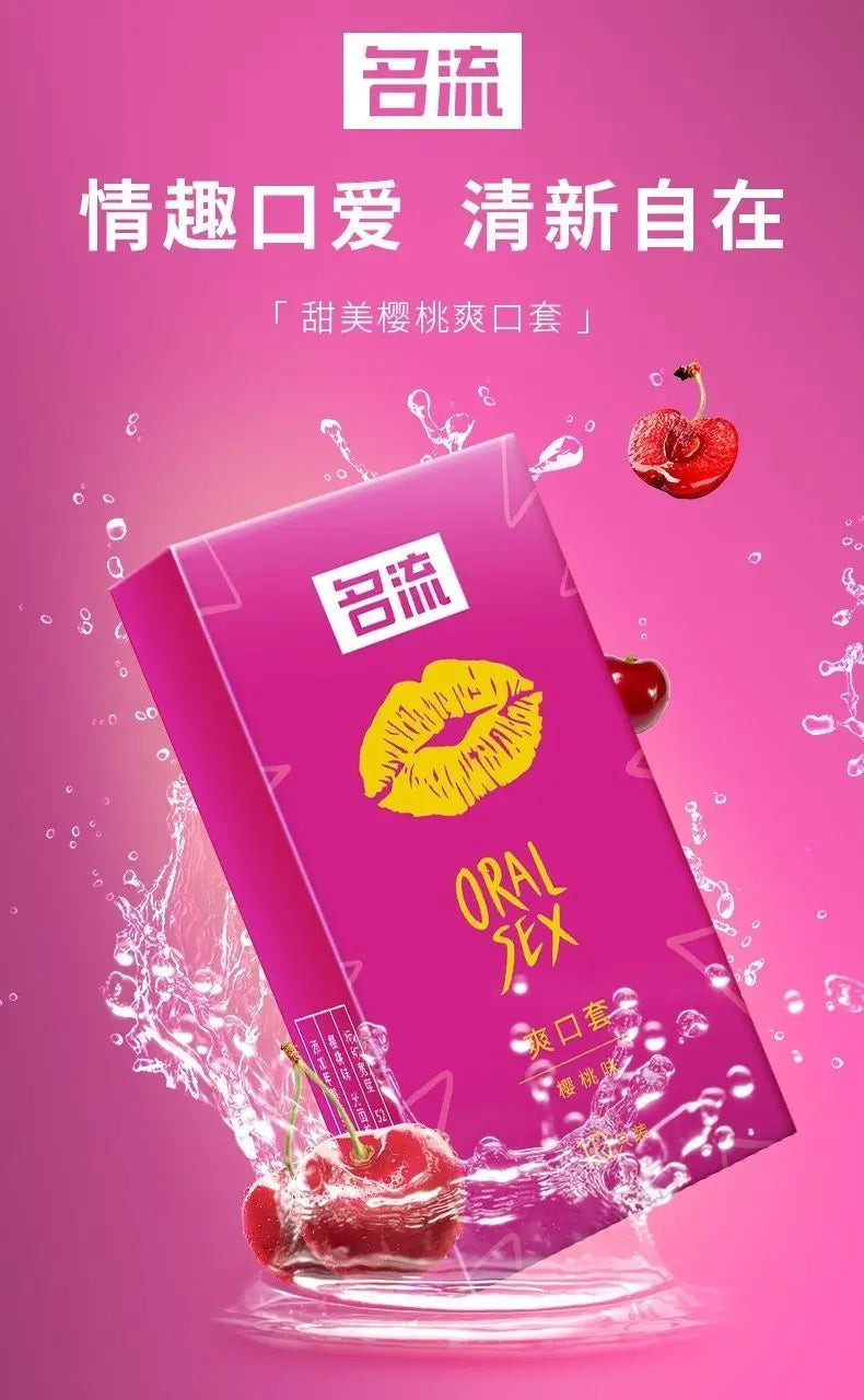 Let Her Like Blowjob Oral Sex Condoms For Men Sterile Oil Free Cherry Ultra Thin Condom Cock Penis Sleeve Sex Toys Adult Product