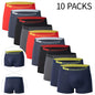 4/10piece Men's European And American Size Printed Fashionable Underwear Comfortable Plus Size Boxer Shorts Casual Sports Shorts