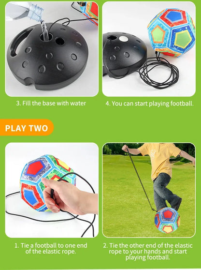 Football Rebound Training Set Kids Sports Toys Outdoor Exercise Parent-child Interaction Soccer Ball Bouncing Rebounding Rope Ship from Germany Fast Delivery