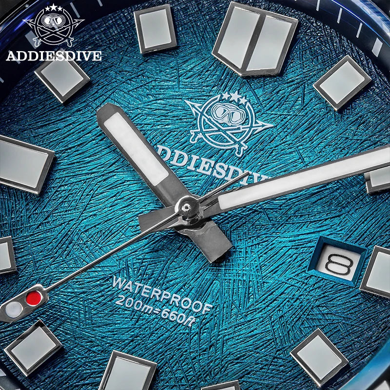 ADDIESDIVE Men Watch Sapphire Glass AR Coated Quartz Watches Luminous 200m Waterproof Turtle Diver Watch Reloj Hombre AD2511