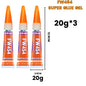 Super Glue Gel - Strong Instant Adhesive for Coral, Metal, Plastic, Wood, Ceramic, Rubber - Quick Dry & Waterproof 6g/20g