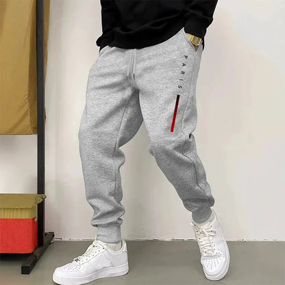 2025 Latest Mens Paris Printed Jogger Pants Autumn Winter Fashion Trousers Male Streetwear Casual Comfort Soft Sweatpants