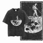 SA ASTRONAUT SPACE THEMES Printed Cotton Acid Washed Graphic Unisex T Shirt Cool Streetwear Men Tshirts Big Size Tee for men