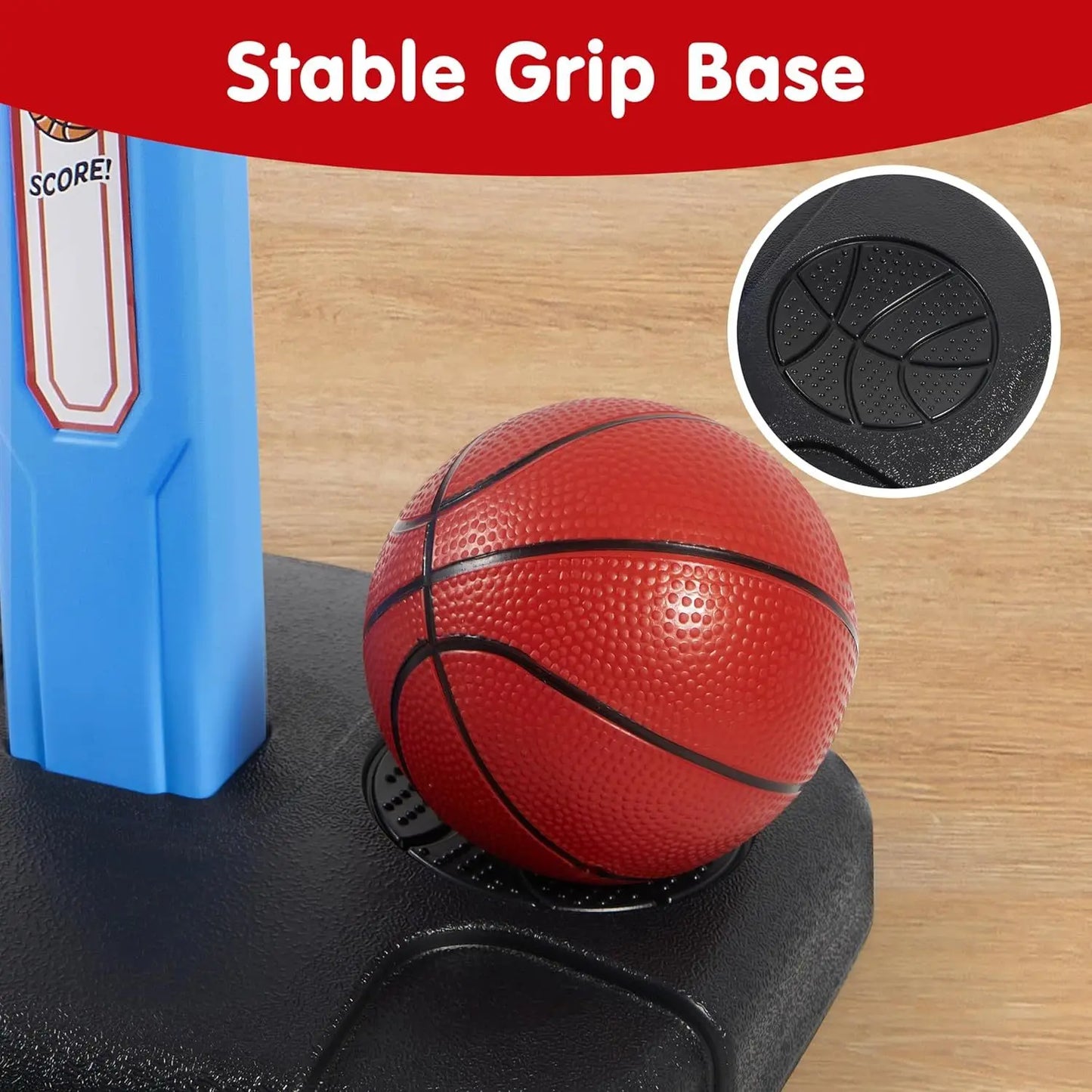JOYFY Toddler Basketball Arcade Game Set Adjustable Basketball Goal with 4 Balls for Kids IChristmas Birthday Gift