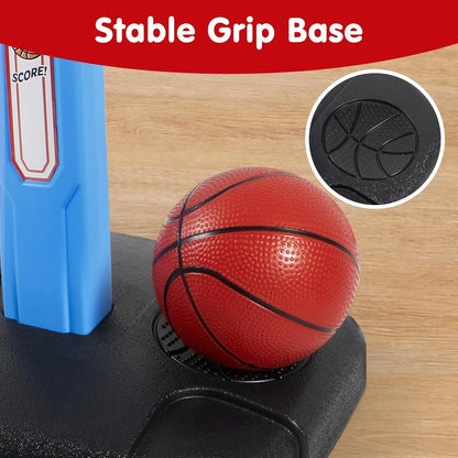 JOYFY Toddler Basketball Arcade Game Set Adjustable Basketball Goal with 4 Balls for Kids IChristmas Birthday Gift