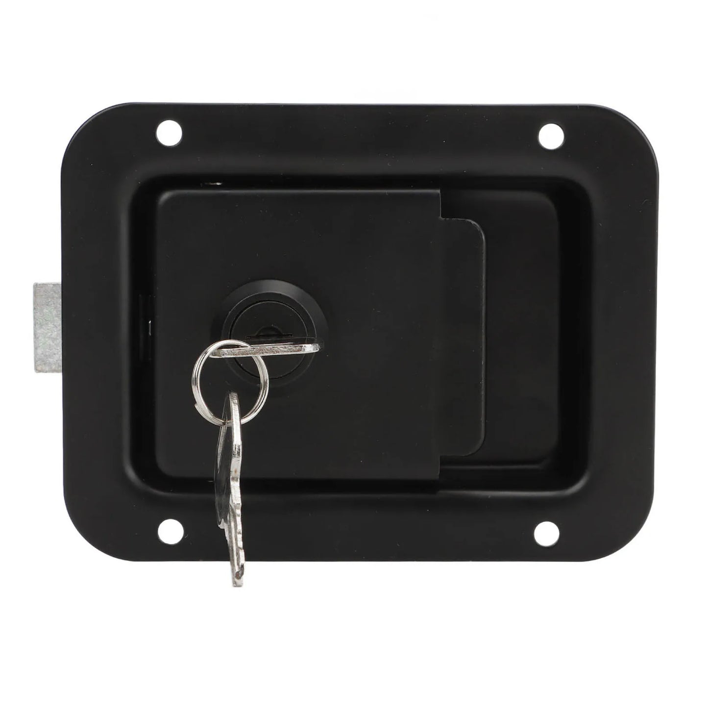 RV Toolbox Flush  Rugged Stylish  Reliable Trailer Paddle Door  Black  High Hardness for Campers