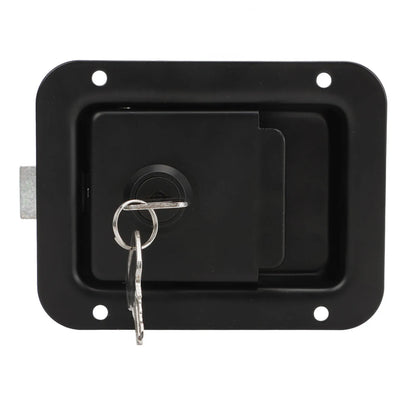 RV Toolbox Flush  Rugged Stylish  Reliable Trailer Paddle Door  Black  High Hardness for Campers