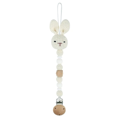 Baby Pacifier Clip Crochet Koalas Handbell Rattle Doll Teether Pacifier Chain Clips Set Dummy Chain Cartoon Teething Toy