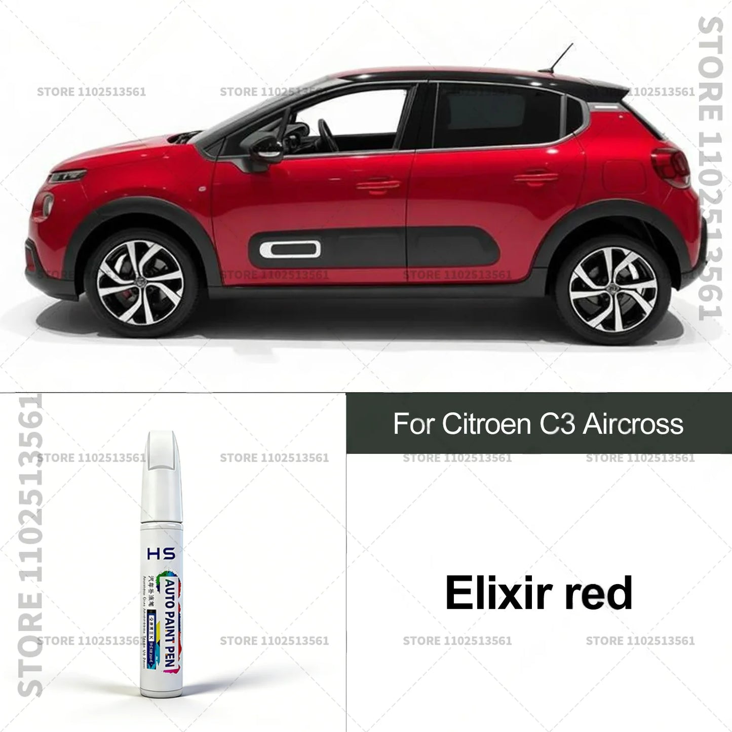 Touch Up Paint Pen Quick Repair Car Scratch Chip Paint Brush Cosmo blue black Montana green Ploar white For Citroen C3 Aircross