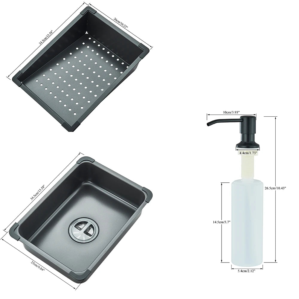 304 Stainless Steel Kitchen Waterfall Sink Digital Display Large Single Sink Dish Basin Sink With Multifunction Touch Waterfall