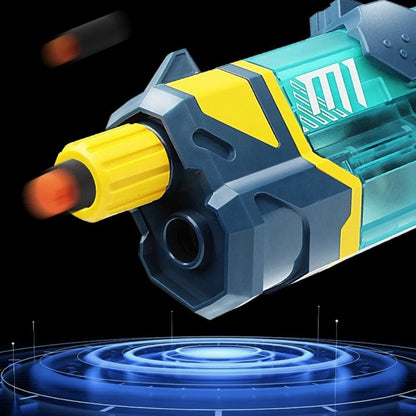 Manual Pull Loading Soft Bullet Toy Gun for Outdoor Shooting Battle Foam Dart Launcher with 2Pcs Magazine Christmas Gifts