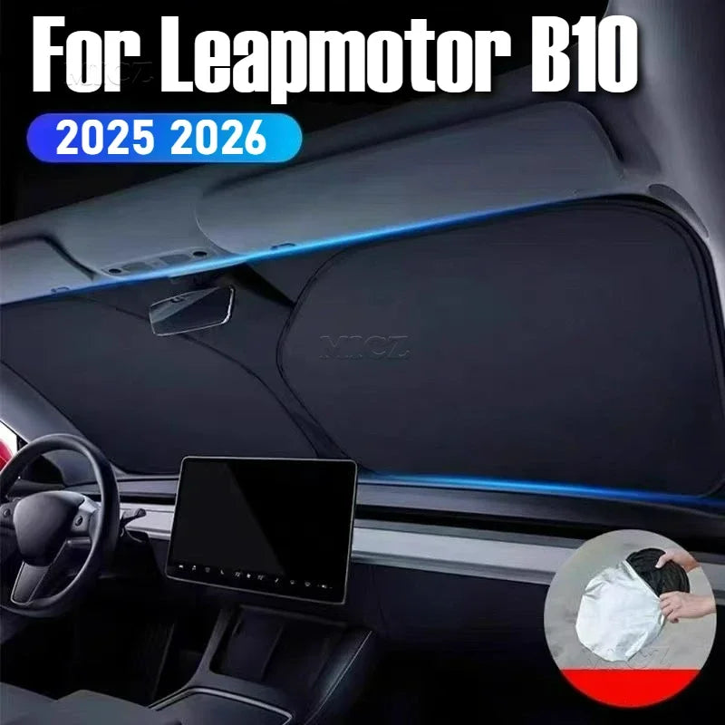 Car Styling For Leapmotor B10 2025 2026 Car Accessories Windshield Sunshade Cover Anti UV Protection Foldable