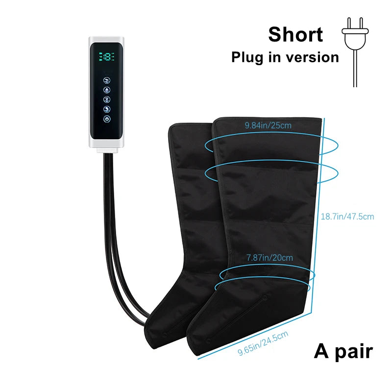 JinKairui Electric Pneumatic Leg Massager Extended Version for Deep Relaxation of Thighs, Calves and Feet with Remote Control