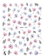 3d Nail Art Decals Elegant White RoyalBlue Roses Flowers Adhesive Sliders Nail Stickers Decoration For Nail Manicure