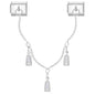 Tassel Chain Butterfly Flowers Star Moon Heart Zircon Italian Charm Links Fit 9mm Bracelet Stainless Steel DIY Jewelry Making
