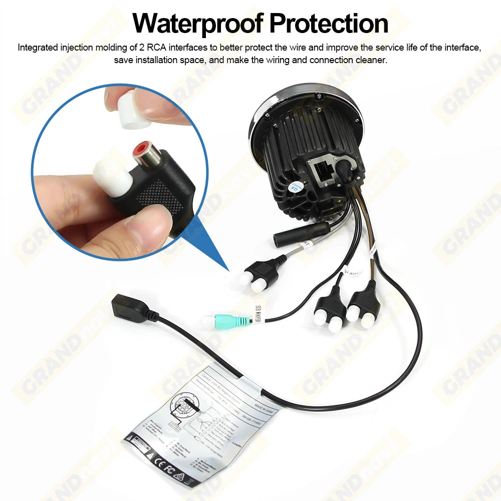 GRANDnavi Waterproof Bluetooth Marine Stereo Radio FM/AM Digital Media Audio Player for Boat Yacht ATV UTV Cart Motorcycle