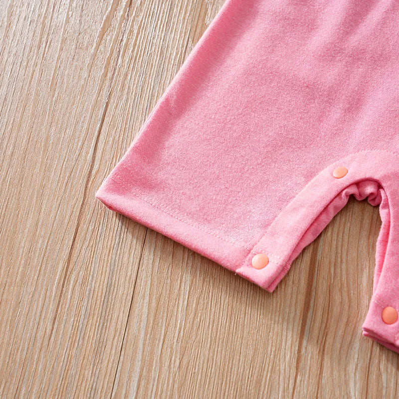 Baby Clothes Cute Cartoon Bow Rabbit Comfortable Soft Boy And Girl Summer Short Sleeved Baby Jumpsuit