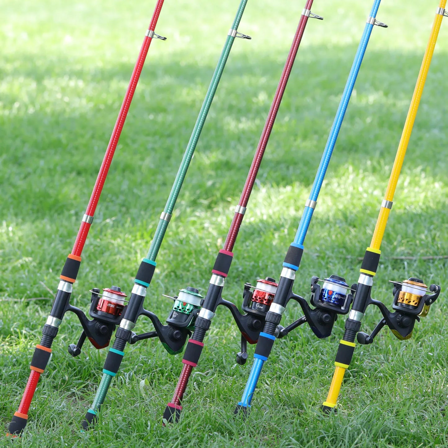 Sougayilang Kids Fishing Pole Set Full Kits with Telescopic Fishing Rod and Spinning Reel Baits Hooks Saltwater Travel Pole Set