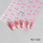 3D White Bowknot Flower Nail Art Sticker Ultra-thin Self-Adhesive Slider Summer Nail Art Decal Decoration DIY Manicure Accesorie