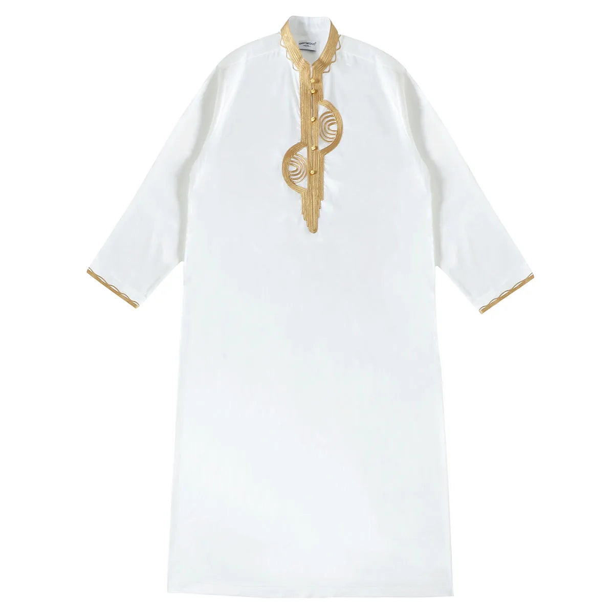 Muslim Men Clothing Kaftan Robes Long Sleeves Stand Collar Eid Thobe Kurta Arab Turkish Dress Dubai Islam Habit Ethnic Leisure