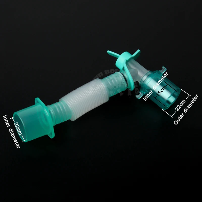 Catheter Mount Extension Tube Double Swivel Elbow Use Anesthesia Breathing Circuit with Gas Sampling Port