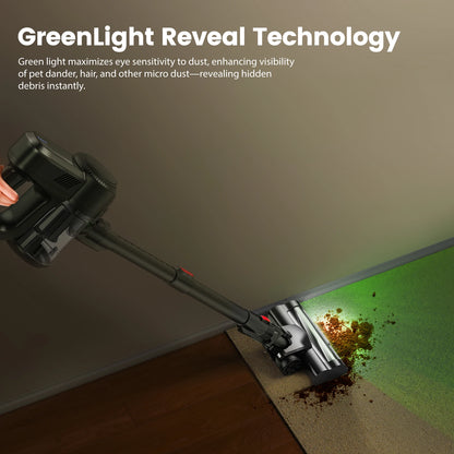 LAMZIEN V8 Cordless Vacuum Cleaner, 45000PA/40Min Runtime, Efficient HEPA Filtration, New Brushless Motor, Self-Standing, Vacuum Cleaners for Home/Pet Hair/Carpets/Floors