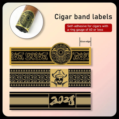 100pcs Cigar Label Ornament Repair Burst Foot Fixed Nightshade Anti-cracking Cigar Toe Label
