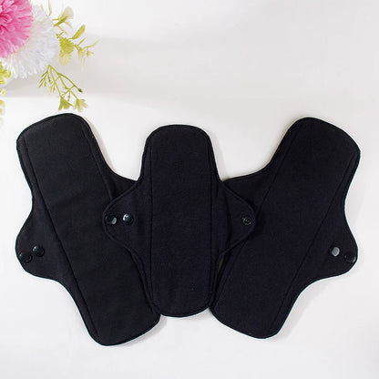 4pcs Washable Sanitary Towels Cotton Menstrual Pad Reusable Women Sanitary Napkins Feminine Hygiene Product Period Cloth Pads