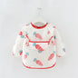 Newborn Baby Bibs Blouse Waterproof Long-sleeved Reverse Dressing Infant Eating Clothes Apron Bib Protective Clothing 0-2Years