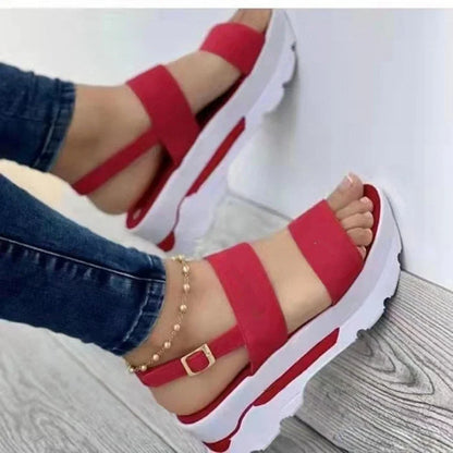 2025 Summer Sandals for Women Fashion Platform Sandals Wedge  Casual Shoes Lightweight Heeled Sandalias Mujer Flip Flops Zapatos