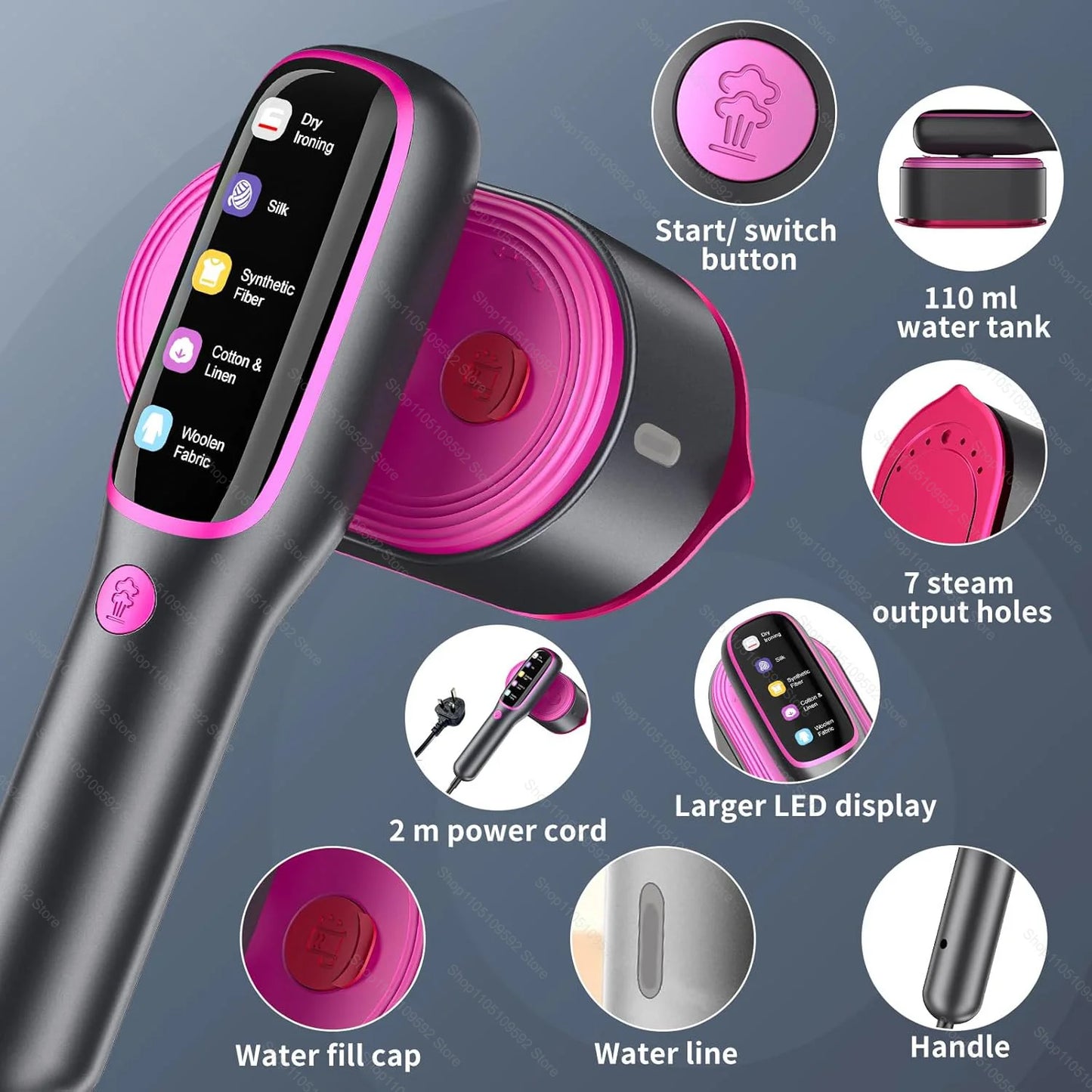 Mini Garment Steamer For Clothing Steam Iron Handheld Portable Home Travelling Voor For Clothes Ironing Wet Dry Ironing Machine