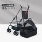 4 Wheel Foldable Pet Stroller Detachable Carrier for Small Dogs Cats, Lightweight Travel Pet Cart with Breathable Mesh