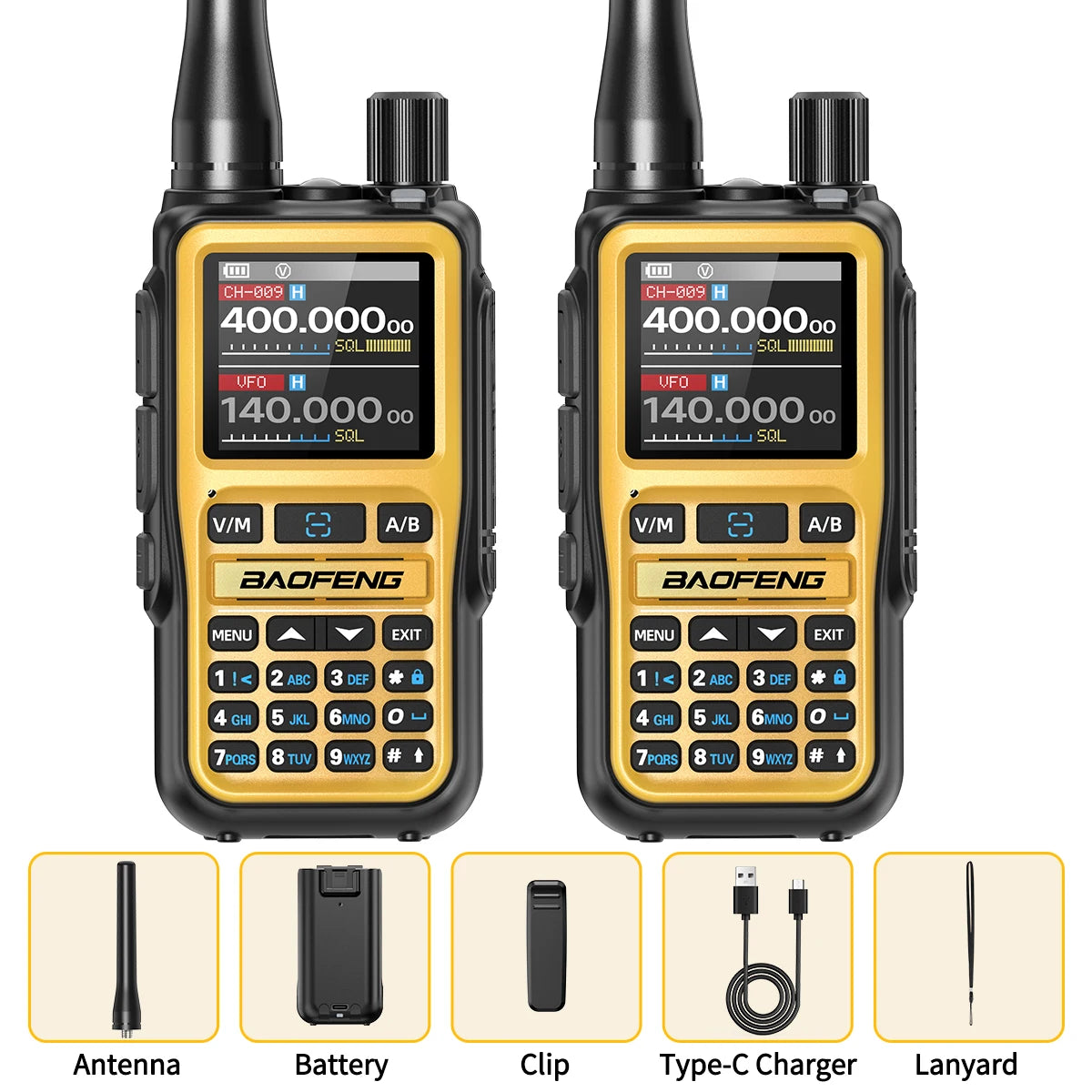 BAOFENG UV-5R Mini Walkie Talkie Multi Band Bluetooth Programming Wireless Copy Frequency 999CH Type-C Long Range Two Way Radio