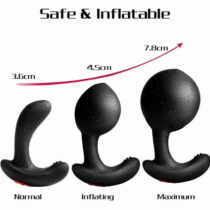 Anal Vibrator Inflatable Butt Plug Remote Prostate Massager Automatic Inflation Vibrating Male Female Prostate Stimulator