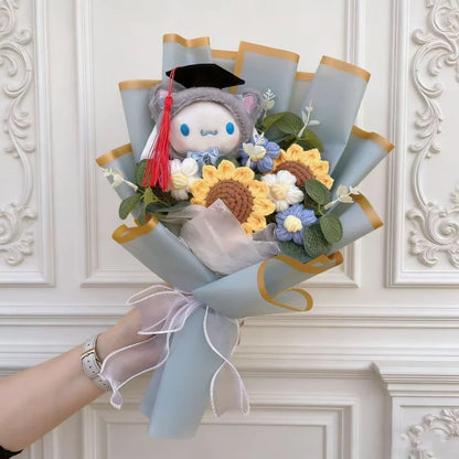 Cartoon Anime Series Hellokitty Kulomi Plush Toys Creative Graduation Bouquet Children's Day Birthday Graduation Gifts For Kids