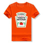 Red Ketchup Yellow Mustard DIY Costume Matching Couples Groups Halloween T-Shirt Gifts Lazy Easy Condiments Costumes Couple Tops