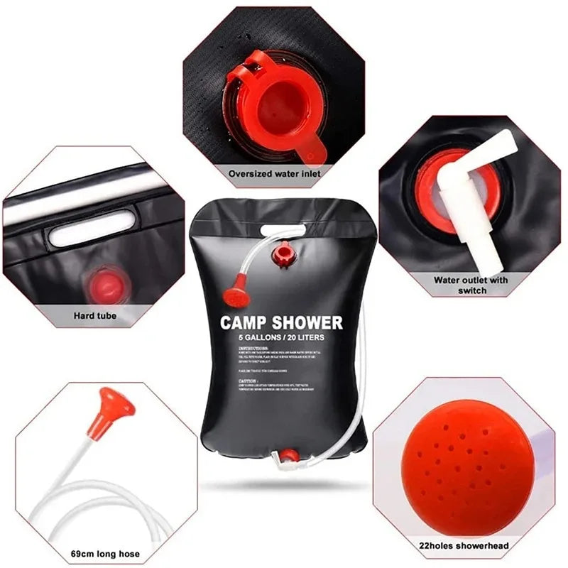 Car Camping Equipment, Shower Water Bag, Picnic Water Storage Bag, Shower Water Bag, Outdoor Camping Folding Water Bag
