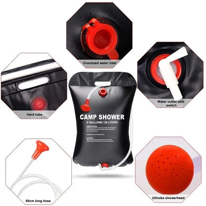 Car Camping Equipment, Shower Water Bag, Picnic Water Storage Bag, Shower Water Bag, Outdoor Camping Folding Water Bag
